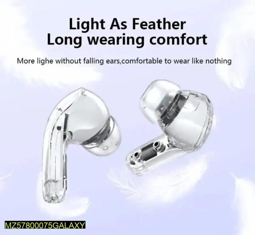 Ultra-Stylish Transparent Bluetooth 5.3 Earbuds - Fast Charging Wireless Headphones