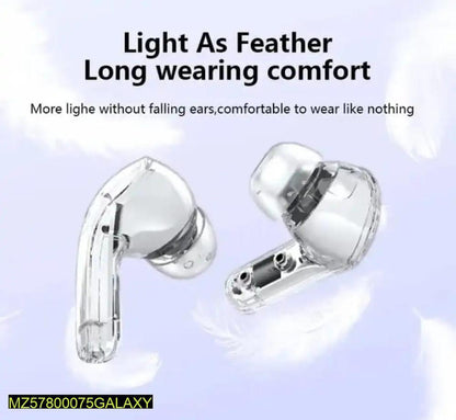 Ultra-Stylish Transparent Bluetooth 5.3 Earbuds - Fast Charging Wireless Headphones
