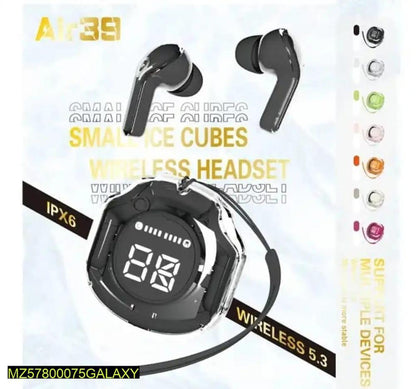 Ultra-Stylish Transparent Bluetooth 5.3 Earbuds - Fast Charging Wireless Headphones