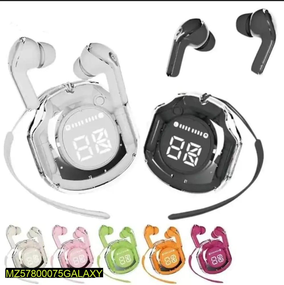 Ultra-Stylish Transparent Bluetooth 5.3 Earbuds - Fast Charging Wireless Headphones